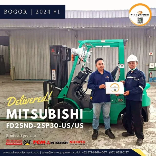 Mitsubishi Grendia FD25ND-2SP30-PS/PS | Forklift Diesel, Load Cap. 2500kg, lifting height mast 3000mm, 2 stage Mast STD.
