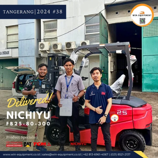 #jualforklift Forklift Electric Battery Nichiyu FB25-80-300PT. Wijaya Industrial Equipment (Win Equipment) adalah perusahaan resmi pemasok alat-alat industri spesialisasi Unit (Forklift, Genset, Loader, Excavator, Traktor, Crane, dll.)Support Sparepart, Service & Rental. We Are Specialist | 0813.6961.4067 :1. Material Handling Equipment (Forklift, Genset, Reach Stacker, Hand Pallet & Pallet Mover) 2. Safety Equipment (Surat Ijin Operator | SIO, Surat Ijin Layak Operasi | SILO, Safety Shoes & Appar) 3. Industrial Support (Part & Service for Forklift, Tyre, and Traction Battery,  Attachment Forklift) There is a problem your forklift? Let us help youFor product purchase, use, used unit, repair, troubleshooting, overhaul and maintenance issues, you can contact us here.⛩️ Workshop & Showroom :Pusat Otomotif Sentra Harapan (POSH) Blok G-27 Sentra Bisnis, Harapan Indah, Kec. Medan Satria, Kota Bekasi, Jawa Barat 17132.https://maps.app.goo.gl/P2rZvyYkLxuQM7Gv6☎ Hotline :+6221 8925-2666 (Office) +62 813-6961-4067 (WhatsApp)https://bit.ly/2MVps99 (Respon Cepat) 🪐 Website :www.win-equipment.co.idOnline Customer ServiceWorking bDay 09:00 - 17:00One-stop solution of spare part, after-sales, service related problems, klik here 👉 https://bit.ly/2MVps99 Kenapa memilih Win-Equipmet? 1. Menerima Trade in Unit2. Ready Stock Unit3. Jaminan Harga Terbaik4. Support Mekanik Profesional5. Pembayaran menggunakan leasing (cicilan) -------------------------#sparepartforklift #mitsubishiforklift #forklift #toyotaforklift #mitsubishiforklift #nichiyuforklift #caterpillarforklift #heliforklift #hangchaforklift #komatsuforklift #forkliftindonesia #materialhandlingequipment #safetyshoes #jualforklift #reachstacker #jualforkliftindonesia #rentalforklift #serviceforklift #banforklift #forkshoe #batteryforklift #sparepartforklift safetyequipment #sioforklift #forklifttoyota #forkliftmitsubishi forklifttcm #forkliftcaterpillar #forkliftattachment #toyotaforkliftindonesia #mitsubishiforkliftindonesia #distributorforklift #gsyuasabattery