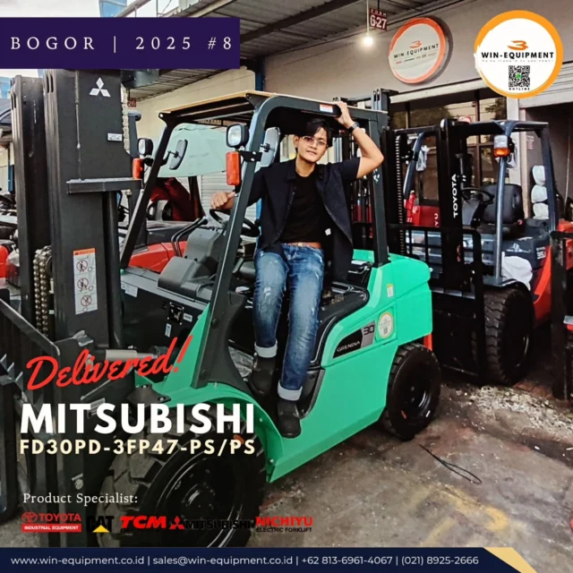 #jualforklift Forklift Diesel Mitsubishi Grendia FD30PD-3FP47-PS/PSPT. Wijaya Industrial Equipment (Win Equipment) adalah perusahaan resmi pemasok alat-alat industri spesialisasi Unit (Forklift, Genset, Loader, Excavator, Traktor, Crane, dll.)Support Sparepart, Service & Rental. We Are Specialist | 0813.6961.4067 :1. Material Handling Equipment (Forklift, Genset, Reach Stacker, Hand Pallet & Pallet Mover) 2. Safety Equipment (Surat Ijin Operator | SIO, Surat Ijin Layak Operasi | SILO, Safety Shoes & Appar) 3. Industrial Support (Part & Service for Forklift, Tyre, and Traction Battery,  Attachment Forklift) There is a problem your forklift? Let us help youFor product purchase, use, used unit, repair, troubleshooting, overhaul and maintenance issues, you can contact us here.⛩️ Workshop & Showroom :Pusat Otomotif Sentra Harapan (POSH) Blok G-27 Sentra Bisnis, Harapan Indah, Kec. Medan Satria, Kota Bekasi, Jawa Barat 17132.https://maps.app.goo.gl/P2rZvyYkLxuQM7Gv6☎ Hotline :+6221 8925-2666 (Office) +62 813-6961-4067 (WhatsApp)https://bit.ly/2MVps99 (Respon Cepat) 🪐 Website :www.win-equipment.co.idOnline Customer ServiceWorking bDay 09:00 - 17:00One-stop solution of spare part, after-sales, service related problems, klik here 👉 https://bit.ly/2MVps99 Kenapa memilih Win-Equipmet? 1. Menerima Trade in Unit2. Ready Stock Unit3. Jaminan Harga Terbaik4. Support Mekanik Profesional5. Pembayaran menggunakan leasing (cicilan) -------------------------#sparepartforklift #mitsubishiforklift #forklift #toyotaforklift #mitsubishiforklift #nichiyuforklift #caterpillarforklift #heliforklift #hangchaforklift #komatsuforklift #forkliftindonesia #materialhandlingequipment #safetyshoes #jualforklift #reachstacker #jualforkliftindonesia #rentalforklift #serviceforklift #banforklift #forkshoe #batteryforklift #sparepartforklift safetyequipment #sioforklift #forklifttoyota #forkliftmitsubishi forklifttcm #forkliftcaterpillar #forkliftattachment #toyotaforkliftindonesia #mitsubishiforkliftindonesia #distributorforklift #gsyuasabattery